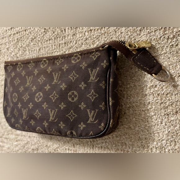 😍 Louis Vuitton Brown Mini Lin Pouch - Picture 10 of 10